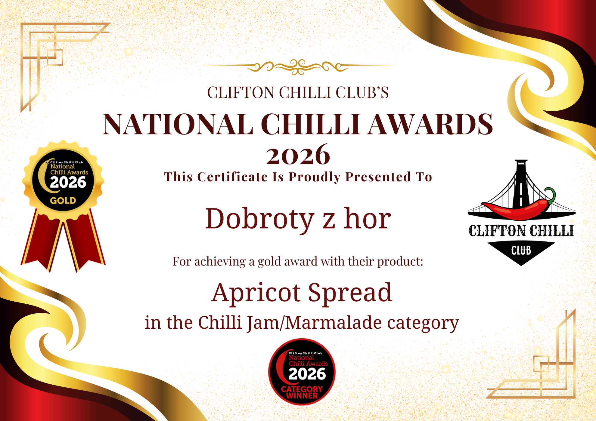 Dobroty z hor - Category Winner