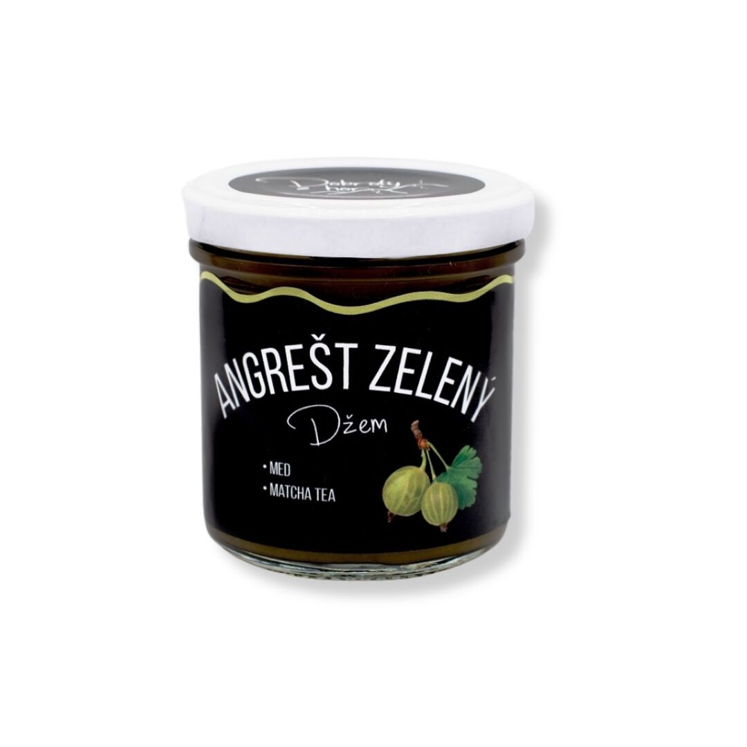 Dobroty z hor_ džem_ Angrešt zelený - med, matcha tea nízká kvalita (1)